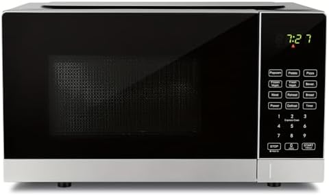 Compact Microwave Oven with 9 Auto Menus & Child Lock, LED Lighting, 0.7 Cu Ft, 700W - Easy Clean Kitchen Appliances, Quick Cooking for Family & Company Gatherings (1)