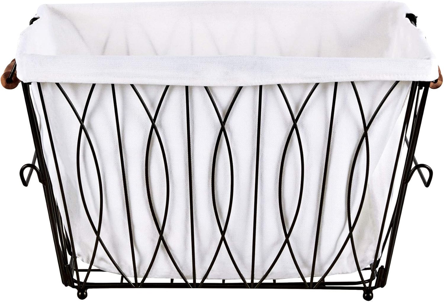 Artesa Verona Collapsible Laundry Cart with Basket, Black Large