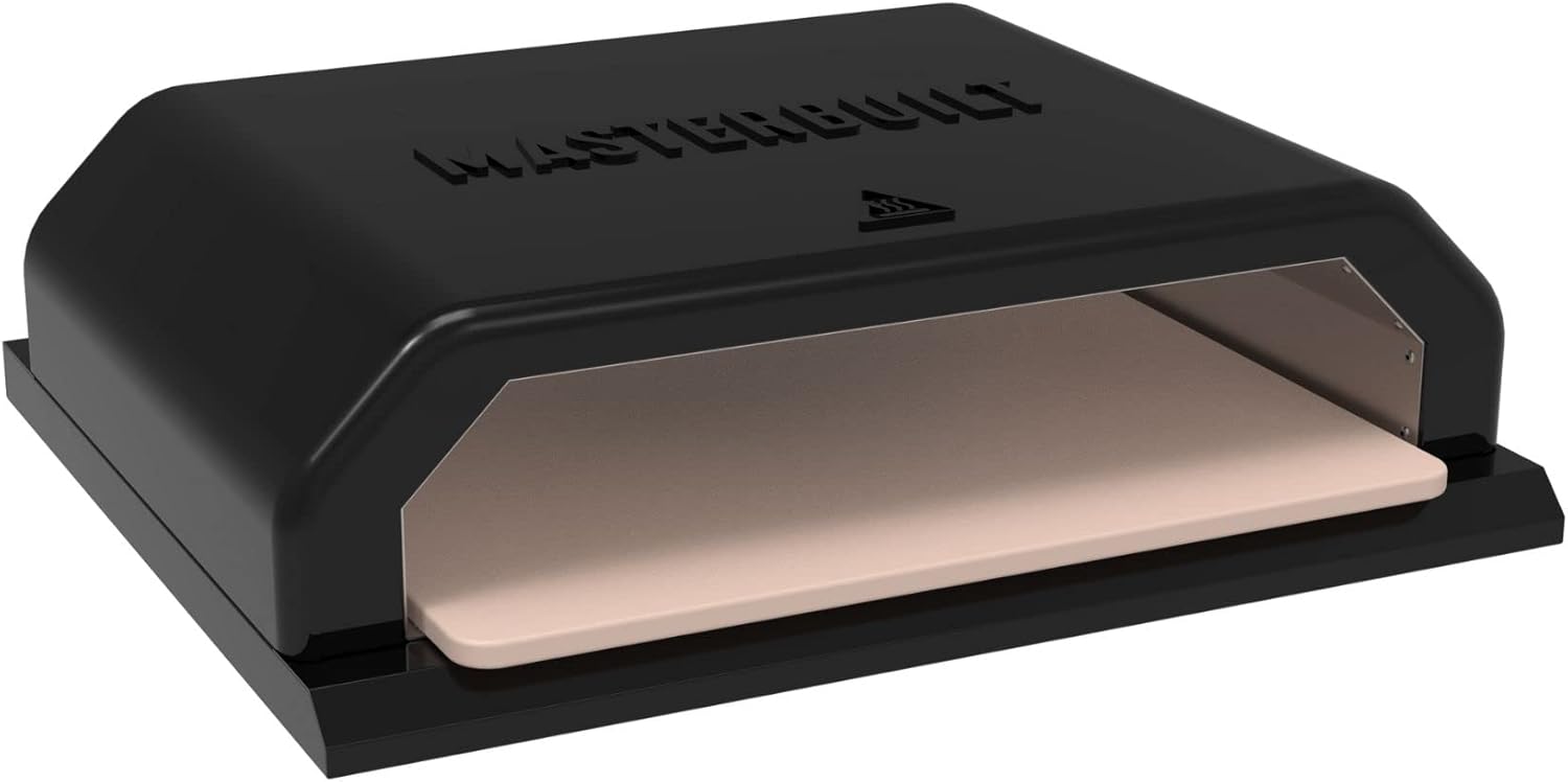 Masterbuilt® Gravity Series Outdoor Pizza Oven Accessory insert with Ceramic Pizza Stone, Porcelain-Coated Exterior with Stainless Steel Interior in Black, Model MB20181722