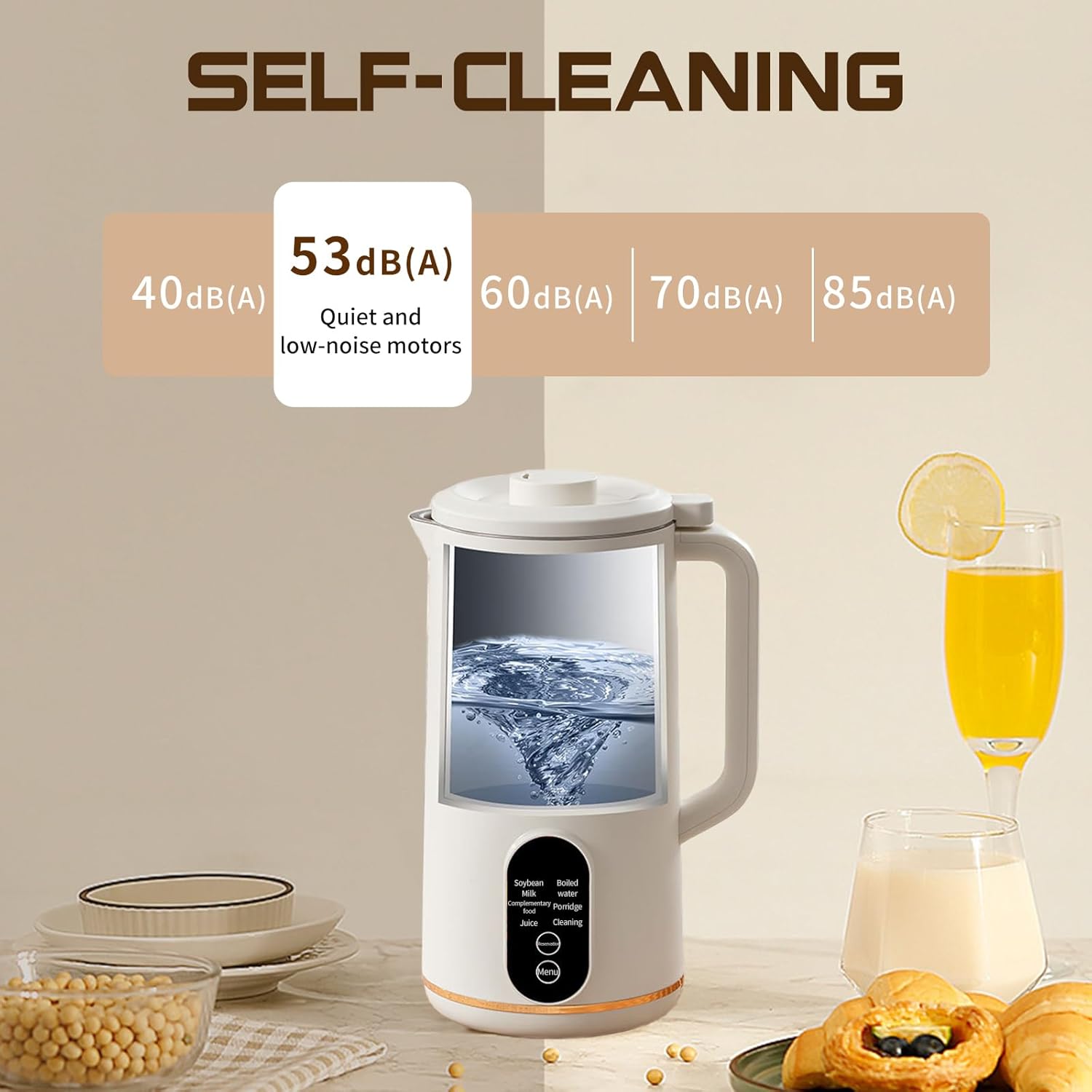 Automatic Nut Milk Maker Blender, 22oz Soy Milk Maker, Nut Milk Maker Machine with Self-Cleaning/Delay Start/Boil Water for Homemade Almond, Oat, Juice & Smoothie, Plant Milks Non Dairy Beverages