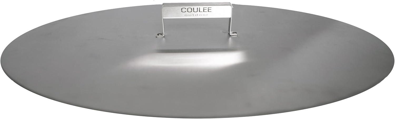 Coulee Colorado Stainless Steel Lid for Smokeless Fire Pit - Stackable with Spark Screen & Grill, Durable, Heavy-Duty Cover for Protection and Safety, Perfect for Outdoor Use, Camping, and Backyard