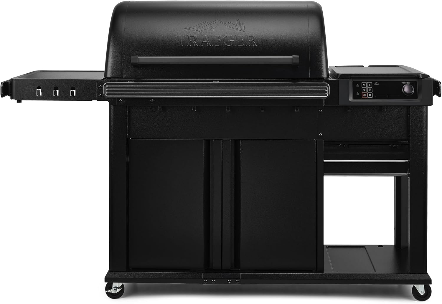 Traeger Grills Woodridge Pro Plus Electric Wood Pellet Grill and Smoker, 970 Sq. In., Folding Side Shelf, WiFIRE Technology, Super Smoke Mode, Outdoor Pellet Smoker Grill with Cabinet, TFC97JLK