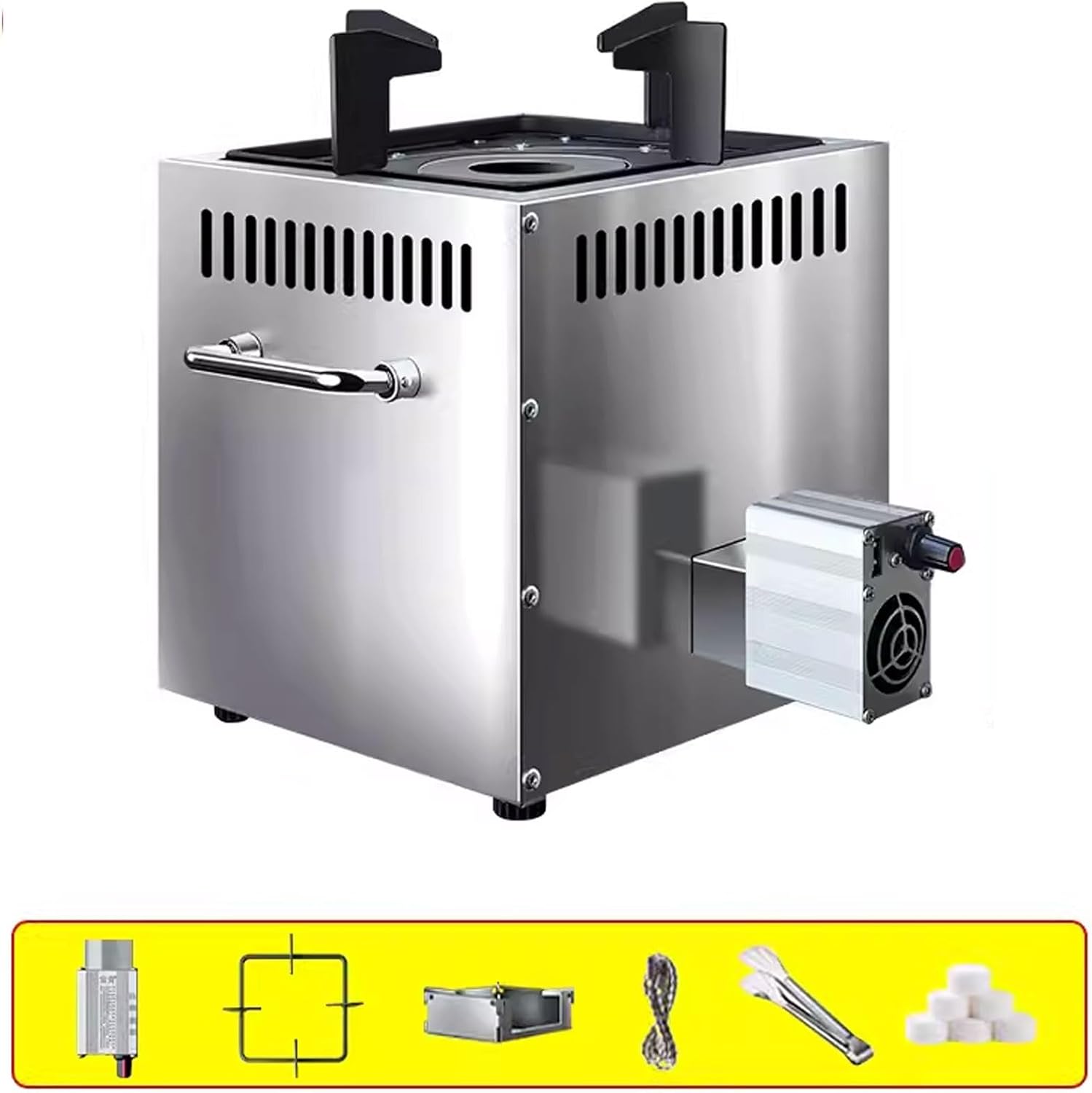 Tent Stove Rocket Stove Wood Burner Multi-fuel Capability Made of Galvanized Metal Wood Stove with Blower for Outside Bonfire, Patio & Backyard Cooking