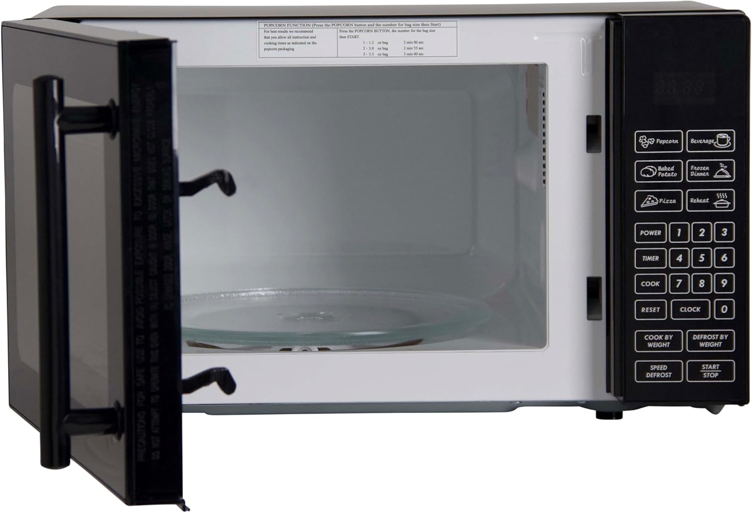 Avanti MT81K1BH Microwave Oven 700-Watts Compact with 6 Pre-Set Cooking Settings, Speed Defrost, Electronic Control Panel and Glass Turntable, 0.8 Cu.Ft., Black