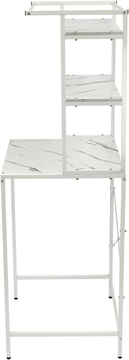 3 Tiers Over The Washer and Dryer Storage Shelf, Wooden Washing Machine Storage Shelf Bathroom Shelves Freestanding Laundry Drying Clothes Racks for Laundry Room