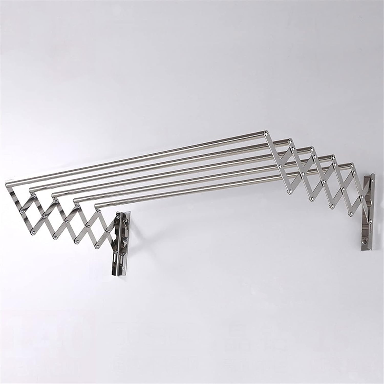 Stainless Steel Wall Mounted Clothes Drying Rack with Retractable Design Space Saving Large Capacity Towel Dryer