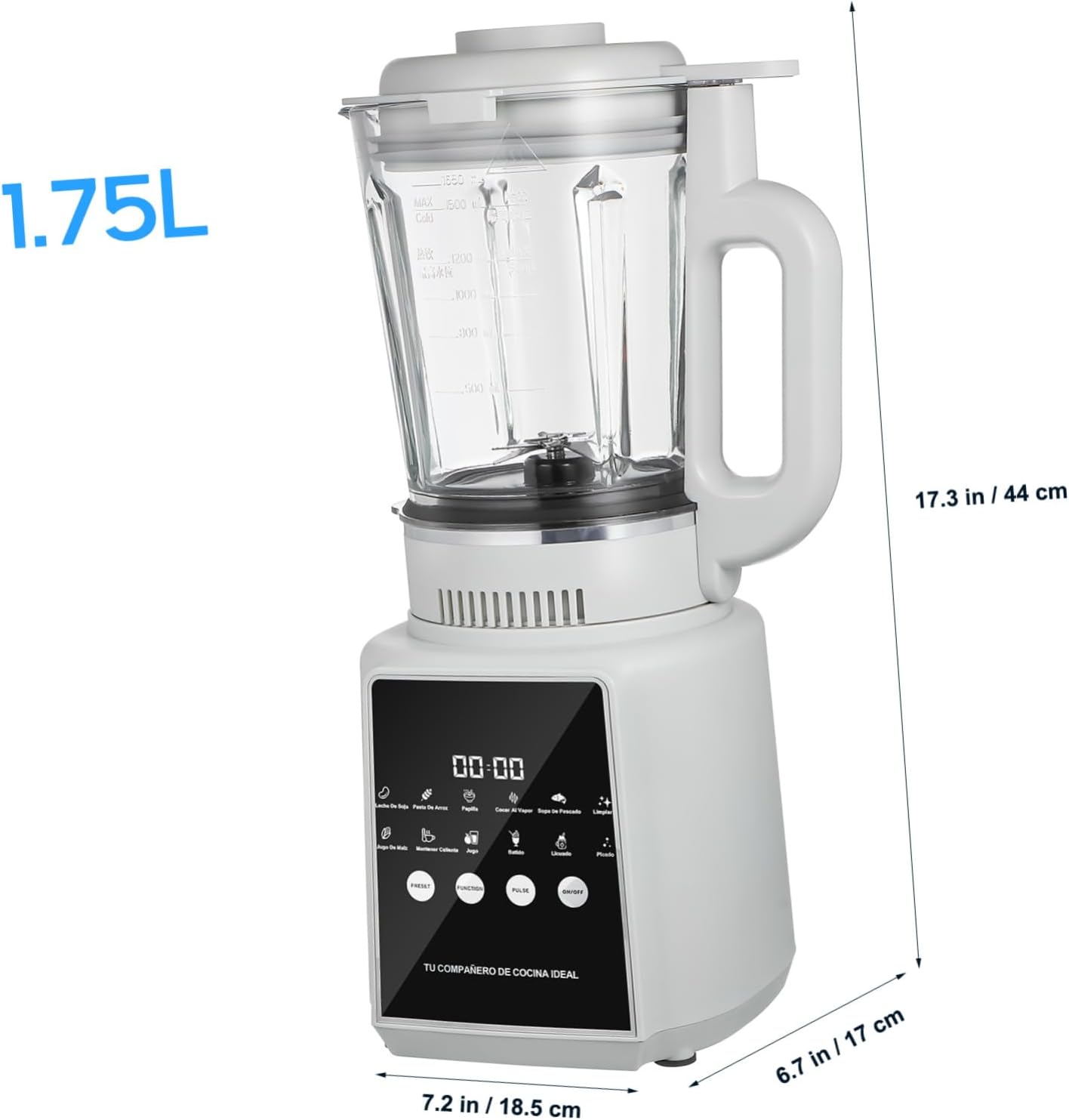 1.75L High-Speed Smoothies Blender Multifunctional Juicer Machine for Fruit and Ice Electric Countertop Blender with US Plug for Kitchen Shakes and Drinks
