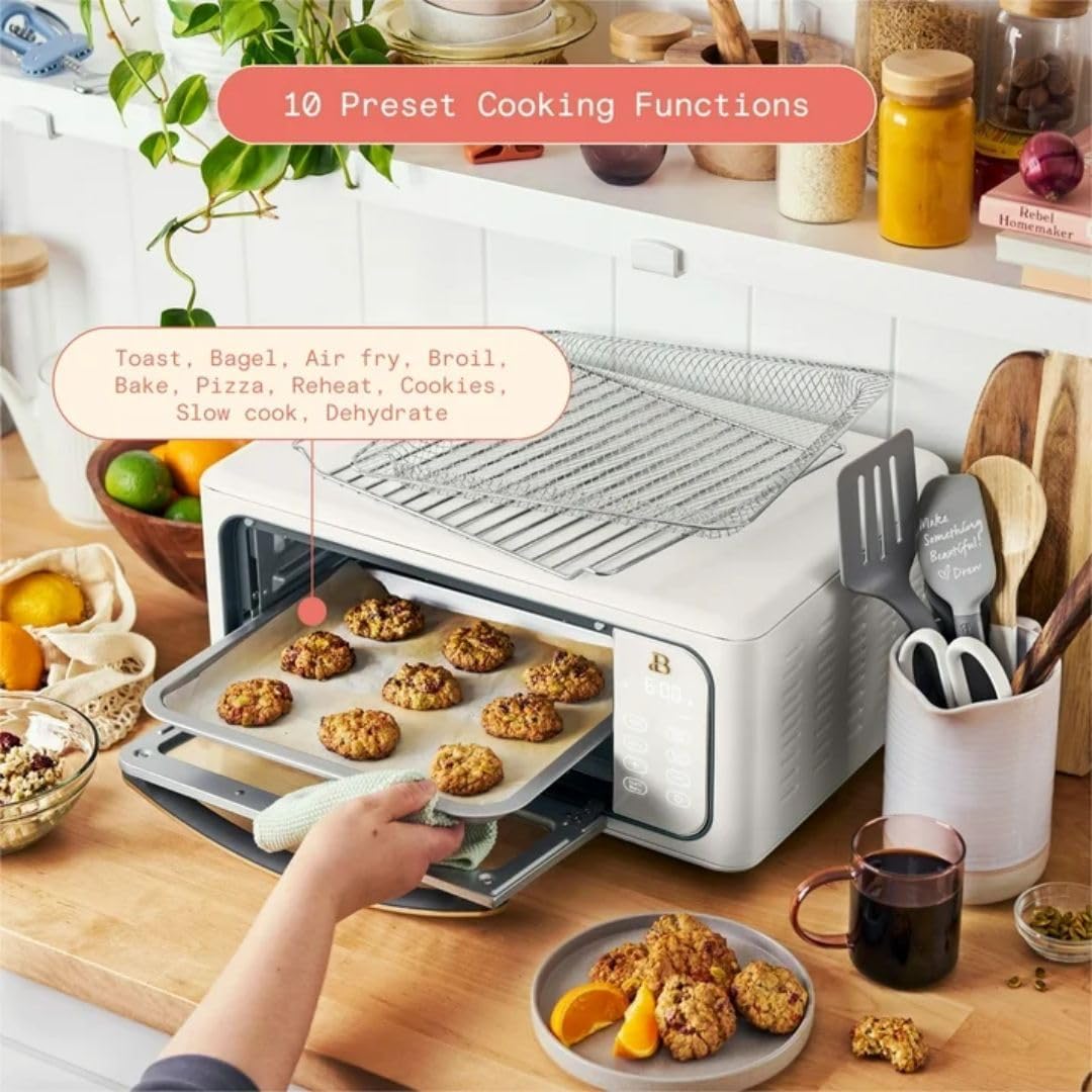 Beautiful Infrared Air Fry Toaster Oven 1800W with 9-Slice Capacity and Multi-Function Cooking