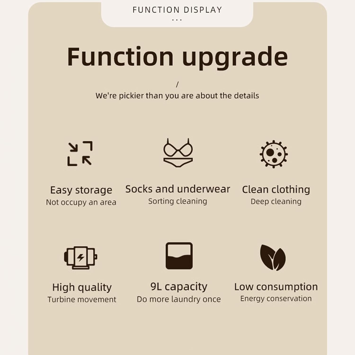 Portable Washing Machine, Mini Washer with 3 Modes And Spin Basket, 9L Large Capacity Laundry Washer Deep Cleaning for Underwear,Baby Clothes, Foldable Washing Machine for Apartments,Camping,Travel