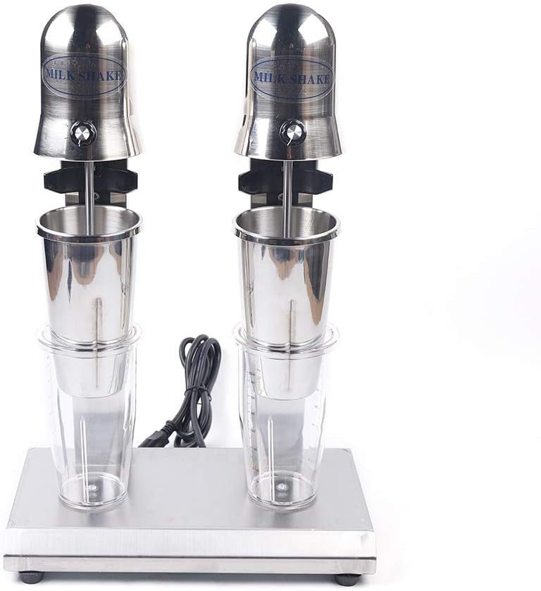 Electric Milkshake Maker, 110V 560W Commercial Stainless Steel Drink Mixer Machine Smoothie Malt Blender with 2 Speed Adjustable (560W)