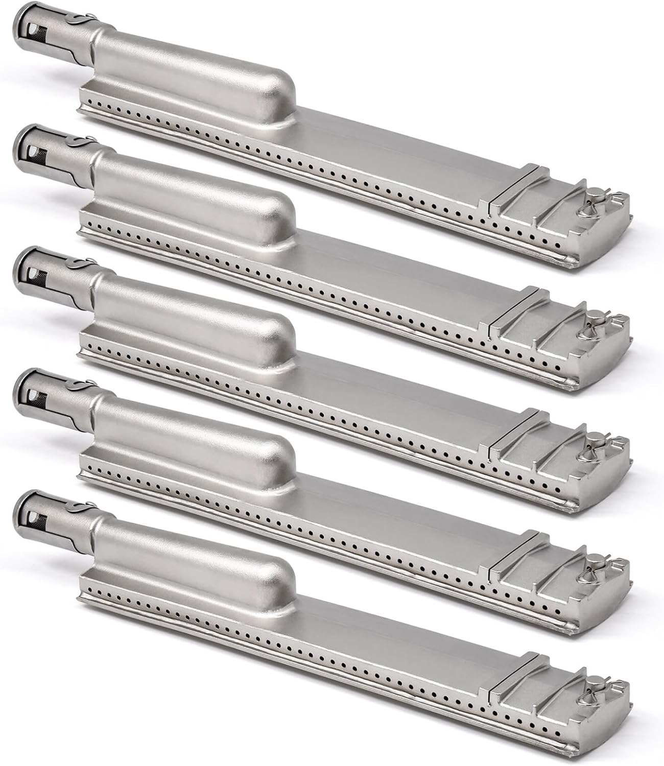 Adviace Grill Parts for Jenn-Air 720-0063-LP 720-0150-LP 720-0139-NG 720-0142-LP 720-0141-LP 720-0138-NG 720-0101-NG, 5 Pack 304 Stainless Steel Burners for Jennair Jenn Air 720-0063 Gas Grill Models