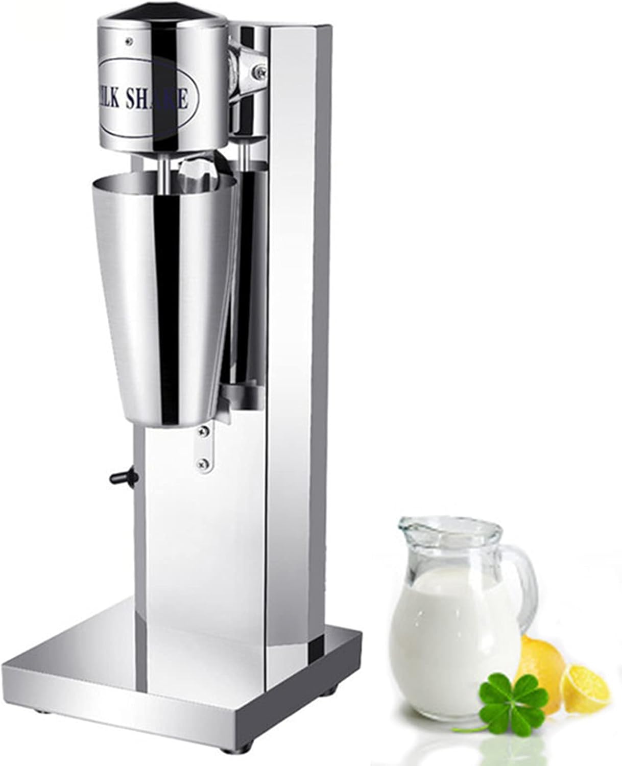 Commercial Milkshake Machine, 180W Electric Drink Mixer Shake Maker Smoothie Milk Ice Cream Blender with 2 Speed Adjustable And 800ML Cup (Single Head)