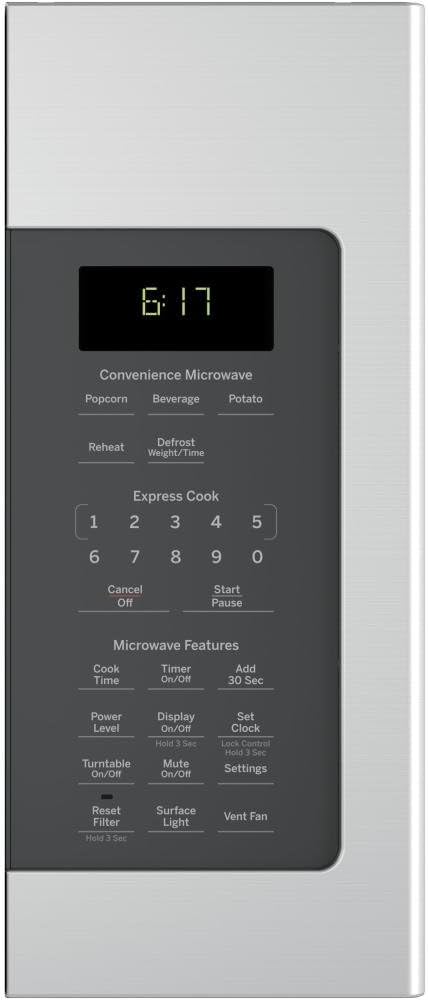 GE JVM6172SKSS 1.7 Cu. Ft Oven Over The Range Microwave, Stainless Steel