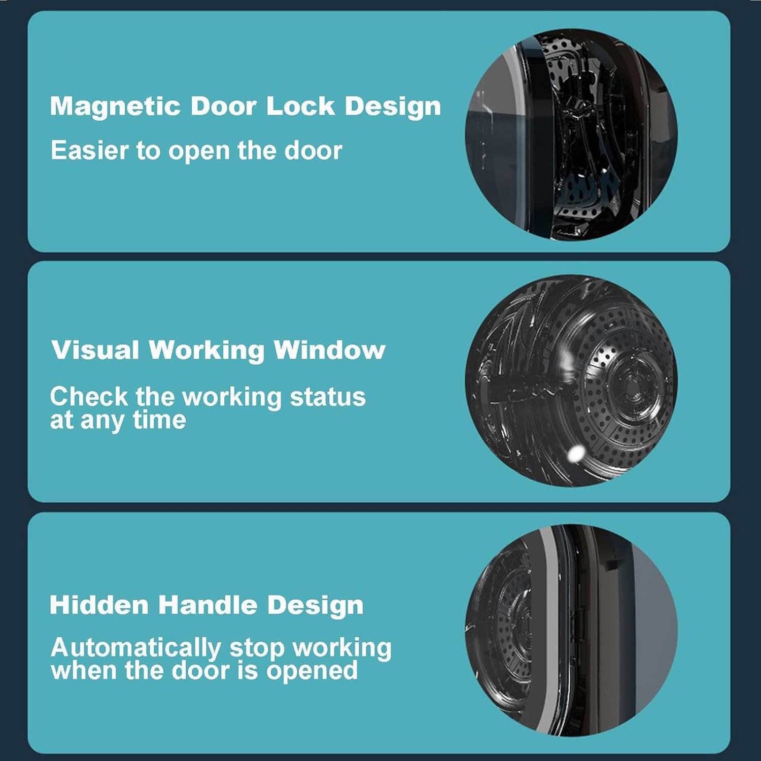 Compact Portable Tumble Dryer Condenser,with Dual Temperature Control Probe,Small Condenser Spin Dryer With 0.8kg Load Capacity,Stainless Steel Tub,for Counter Top Use for Small Spaces(C)