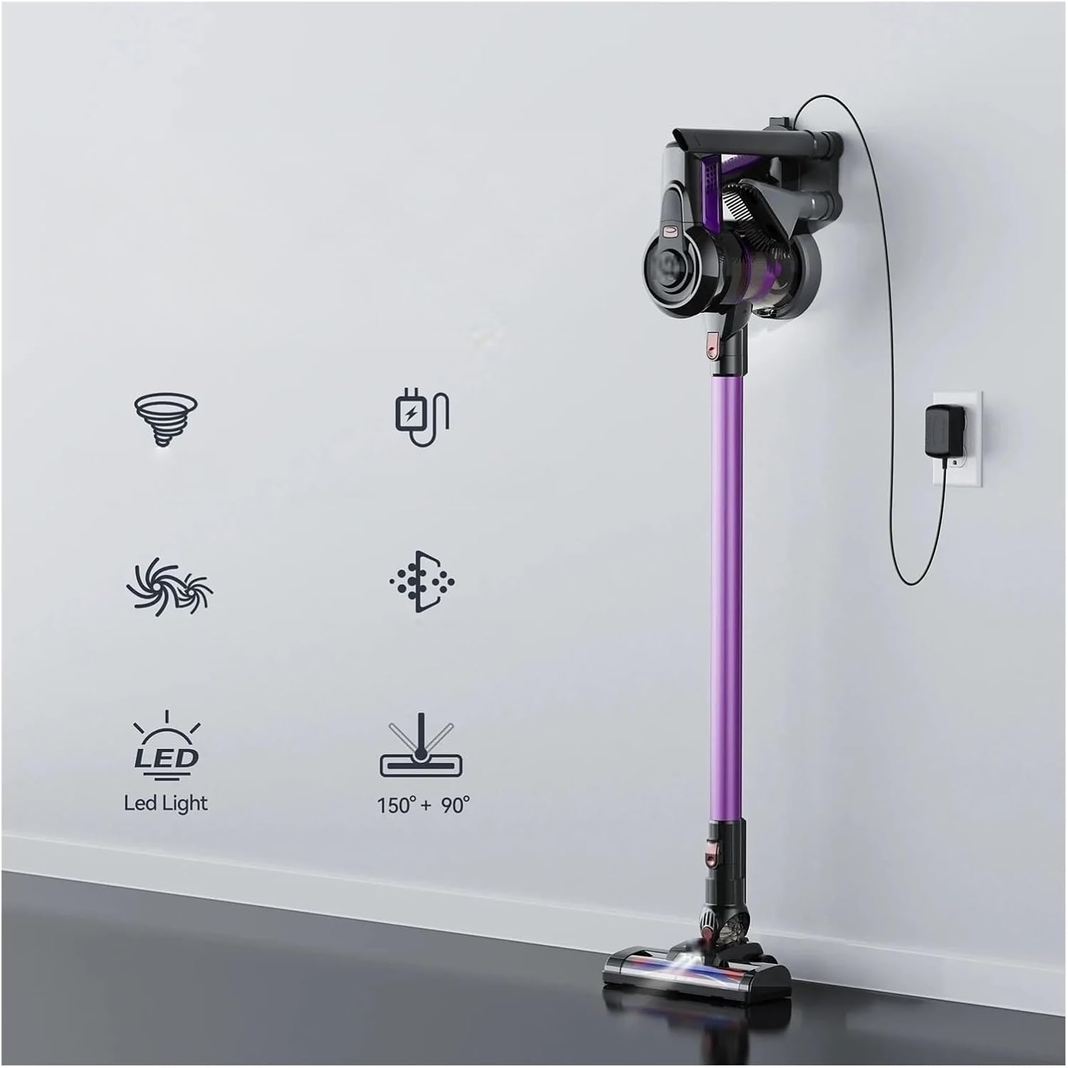 Cordless Vacuum Cleaner 160W Powerful Suction 6-in-1 Stick Handheld Vacuum Up To 45 Mins Runtime For Household Clean Compatible With INSE N660