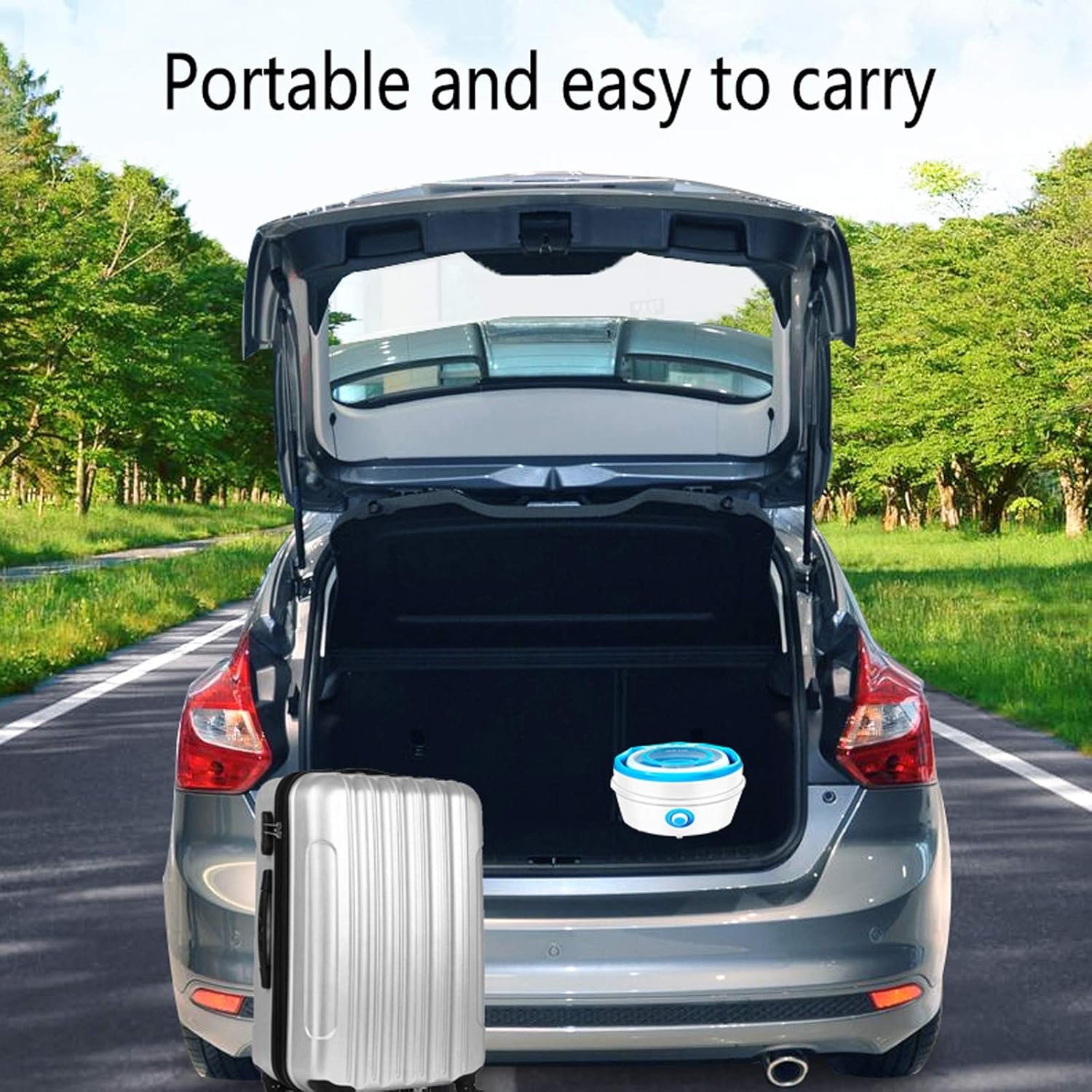 Portable Washing Machine - Compact Folding Laundry Tub with Spin Dryer for Travel & Home - Lightweight, Efficient Clothes Cleaner for Business Trips & Camping