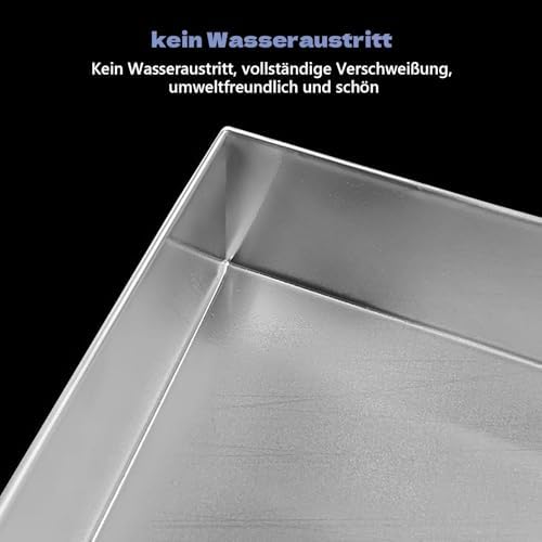 Stainless Steel Washing Machine Drain Pan, 0.8mm Drip Tray for Laundry & Living Room Floor Protection, Durable Leak-Proof Water Catcher, Essential Appliance Accessory