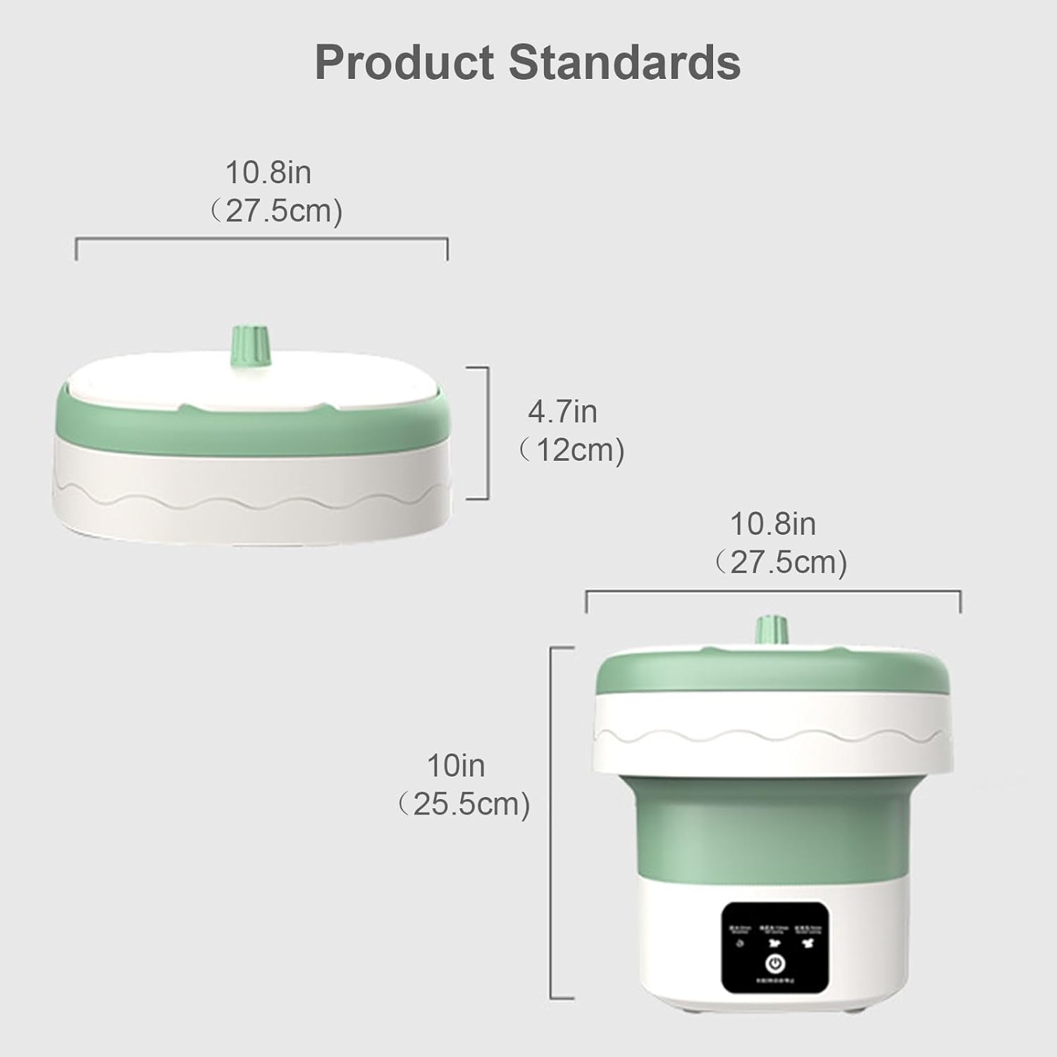 WHYATT Folding Washing Machine - Portable Washing Machine Baby Clothes Socks Underwear Towels Washing Machine Applicable