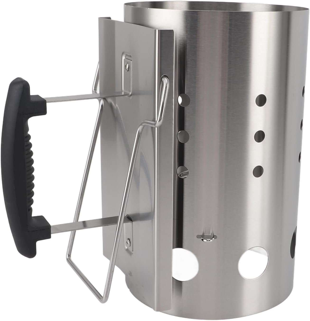 Charcoal Chimney Starter, Stainless Steel BBQ Chimney Starter, Rapid Barbecue Grill Starter, Portable Charcoal Grill Lighter for Camping, Picnic, Outdoor Grilling & Cooking