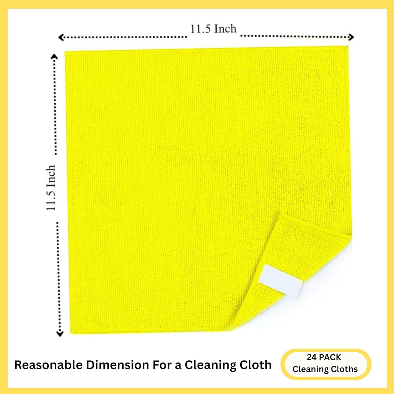 Microfiber Cleaning Cloth for Kitchen & households, Towels for Cars. (300gsm) (Pack of 24 Yellow)
