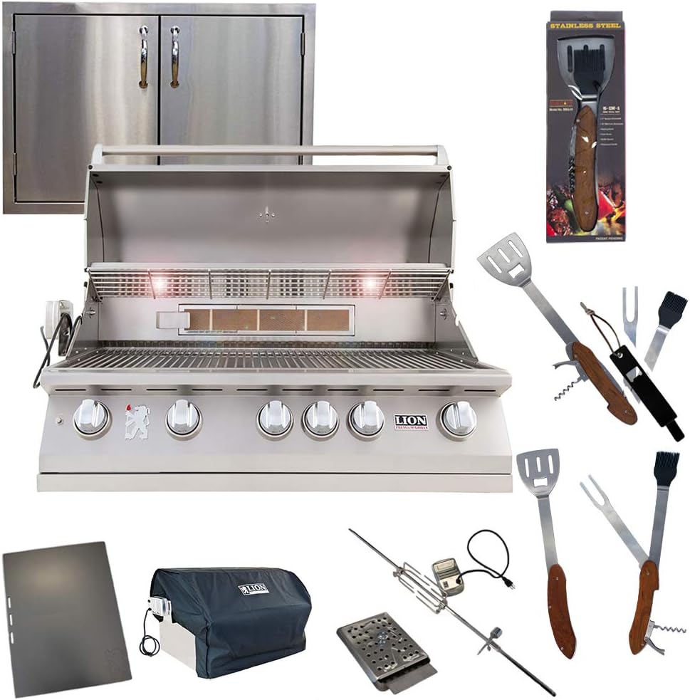 Lion Premium Grills 40-Inch Liquid Propane Grill L90000 with Made in USA BOB 30