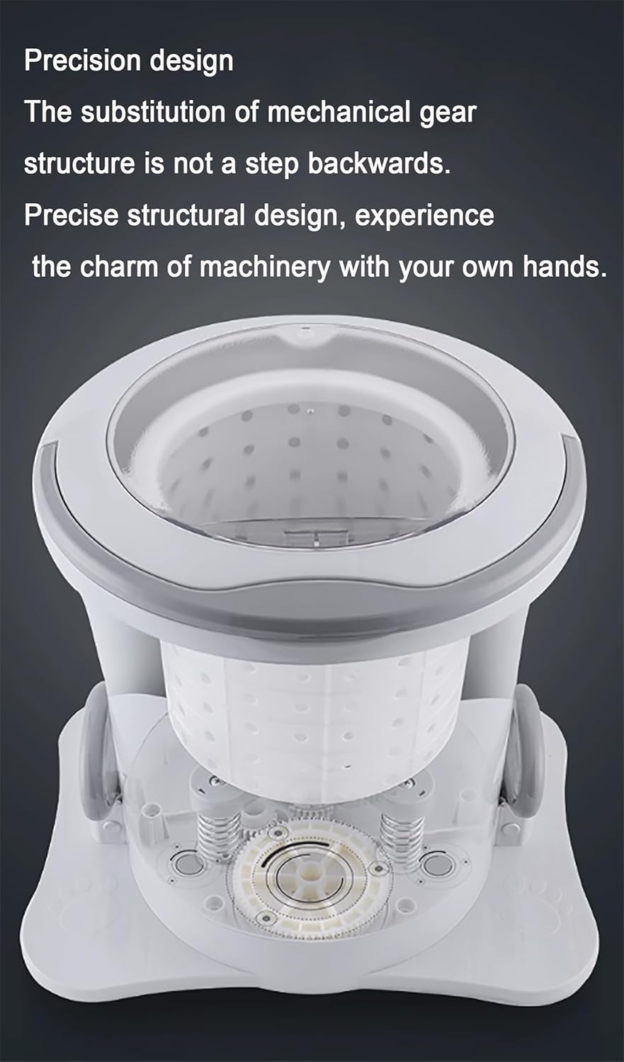 Manual Clothes Dryer Dehydrator,Manual Draw Cord Spin Dryer,Portable Lightweight Mini Manual Clothes Dryer for Home,Camping,Travel,Outdoor (Dreamy Blue, Large Capacity Enhanced Edition)