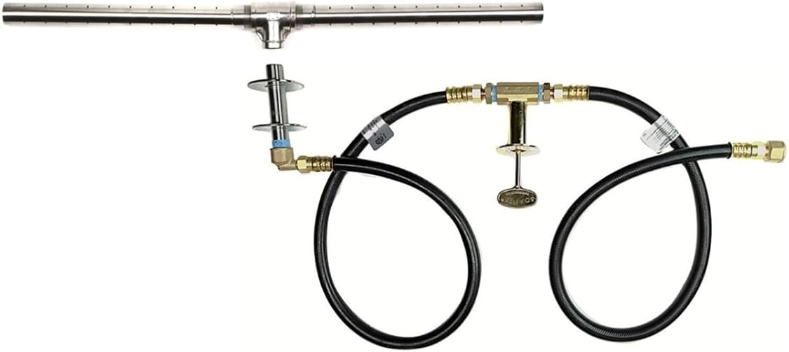 EasyFirePits Pre-Plumbed Natural Gas/Propane Fire Pit Kit & Lifetime Warranted 316 Stainless Steel Burner Choice (98.00, 98 Inch Trough Burner)