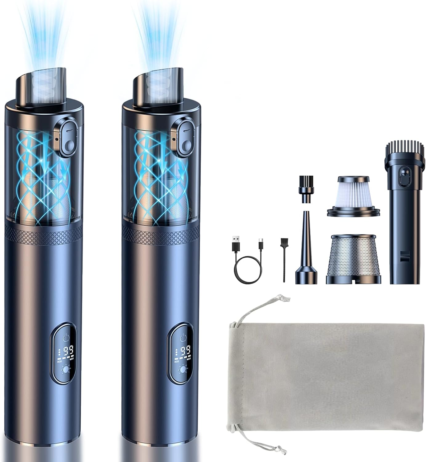 Aerovac Car Vacuum V15 Pro,19000Pa Powerful & Multifunctional Portable Car Vacuum for Home, Office, Keyboard-1Pack