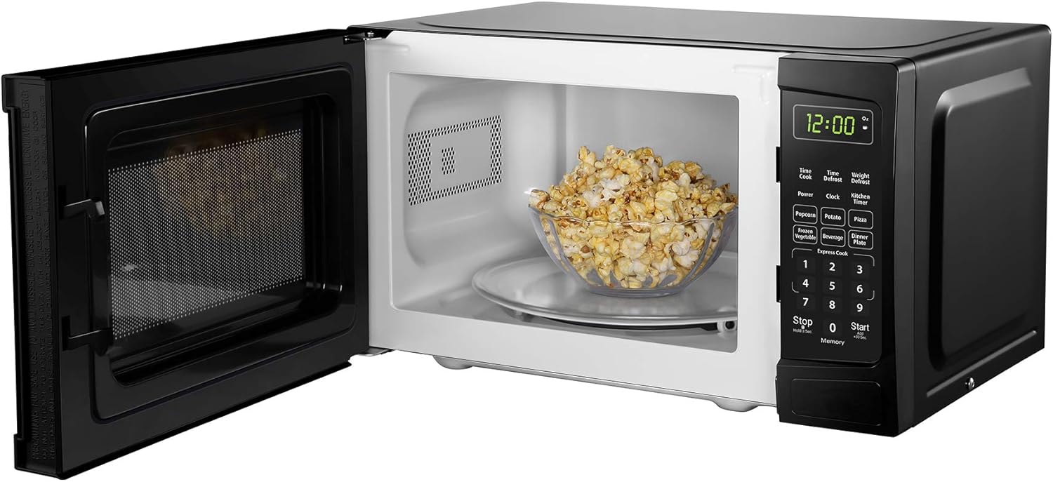 Danby DBMW1120BBB 1.1 Cu.Ft. Countertop Microwave In Black - 1000 Watts, Family Size Microwave With Push Button Door