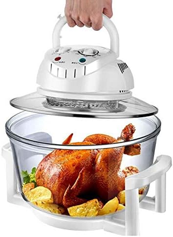 CNCEST Air Fryer Oven,360 °Vertical Heating Grease Removal Infrared Convection Healthy Meal Electric Convection Oven Cooker with Fried, Roasted, Steamed, Defrosted Function