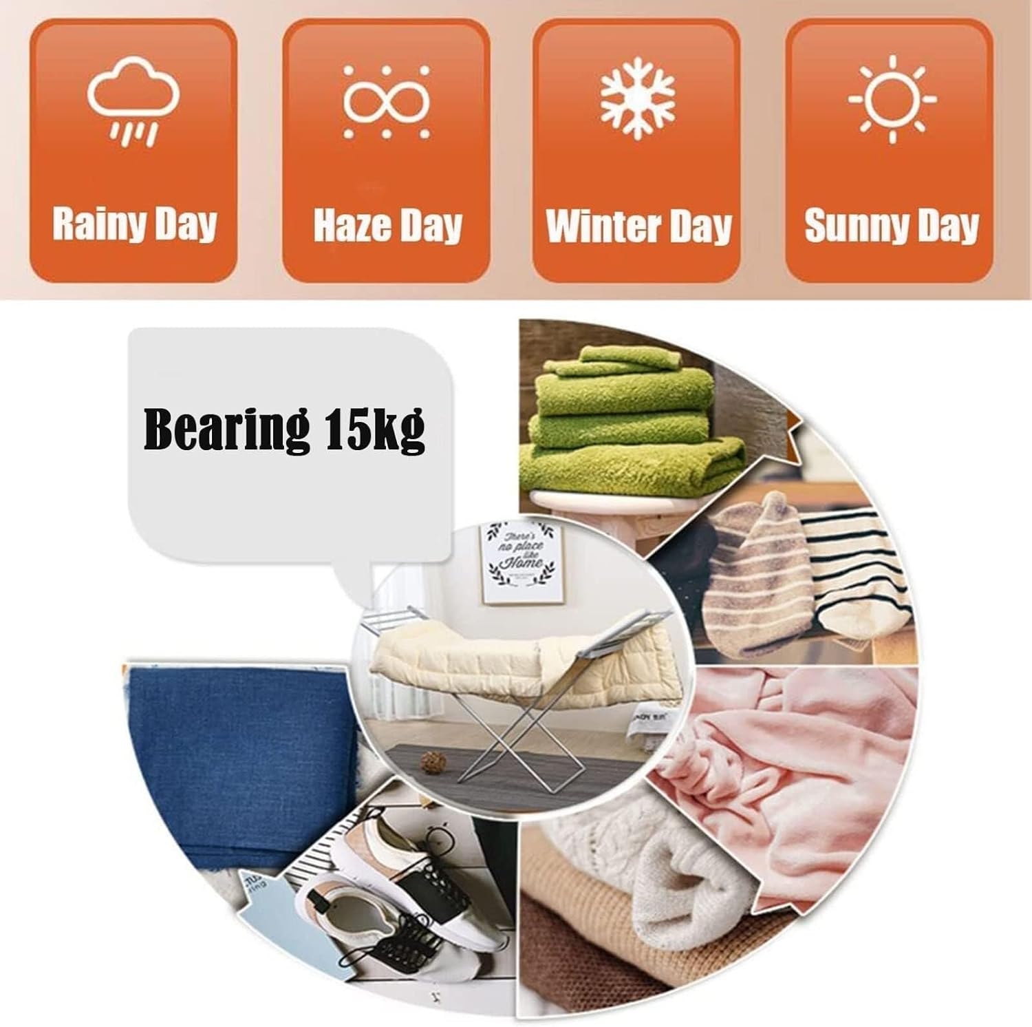 Electric Heated Clothes Dryer, Heated Clothes Airer with Wings, Foldable Airer Stable Dryer for Home, Laundry, Apartment, 230W Energy Efficient,Easy Storage