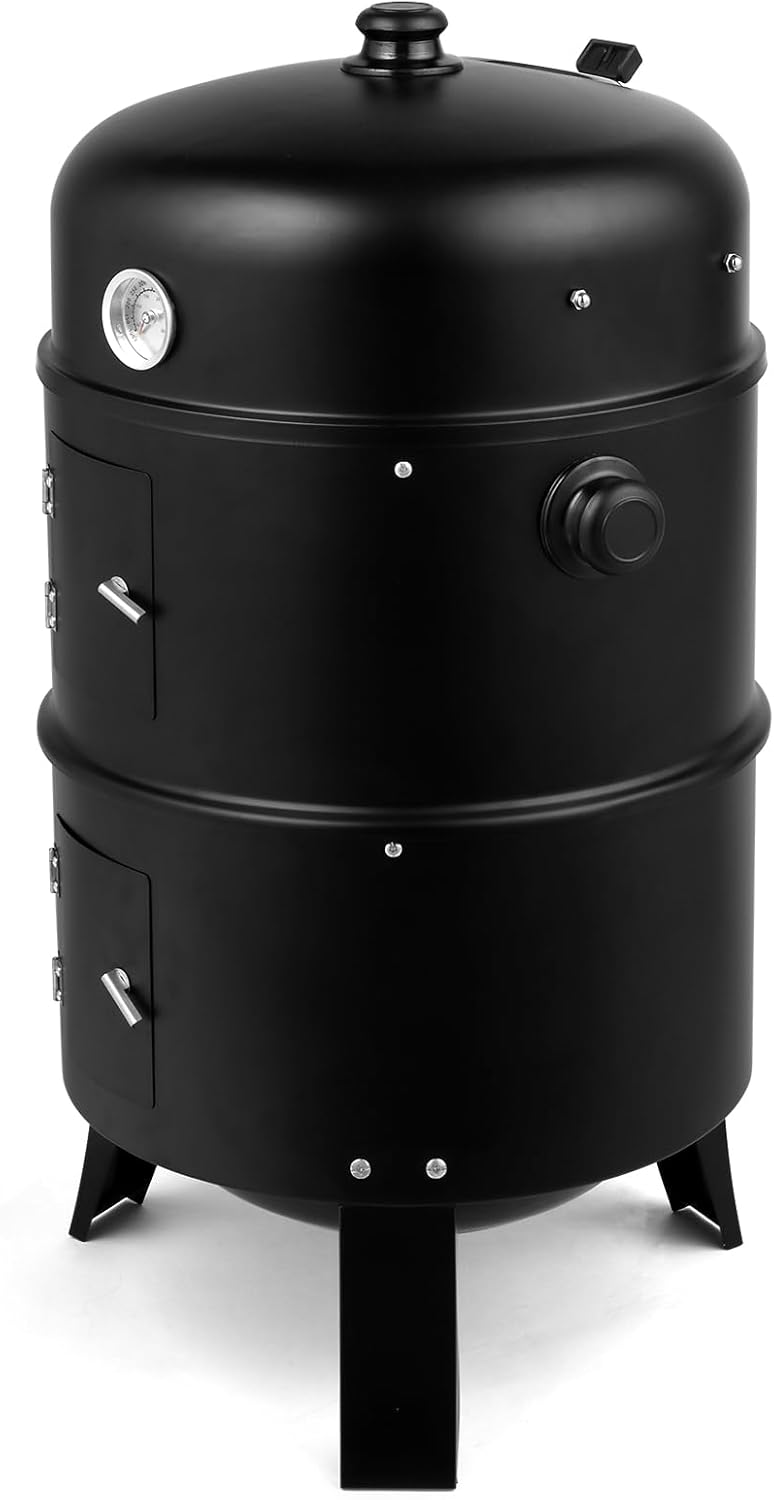 80 * 41 * 48cm Iron Spray Smoker Carbon Grill Black