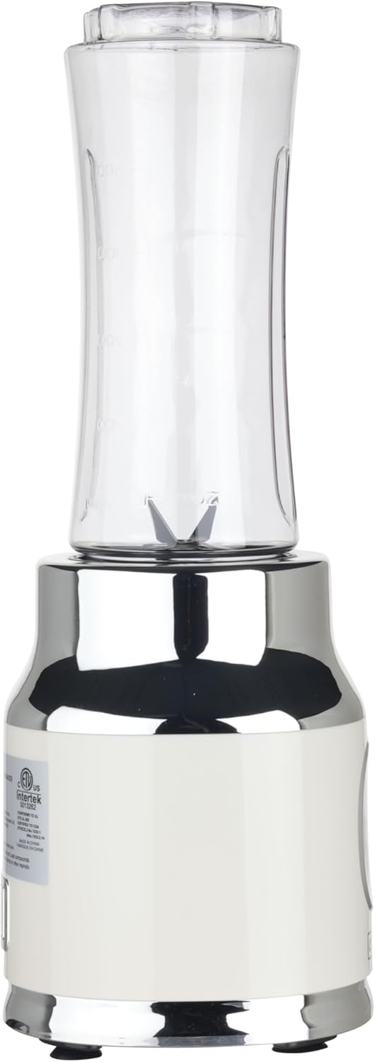 CULINARY CHEF Retro Smoothie Maker Blender with Mason Jar, Perfect for Shakes and Smoothies, 300-Watt, Cream
