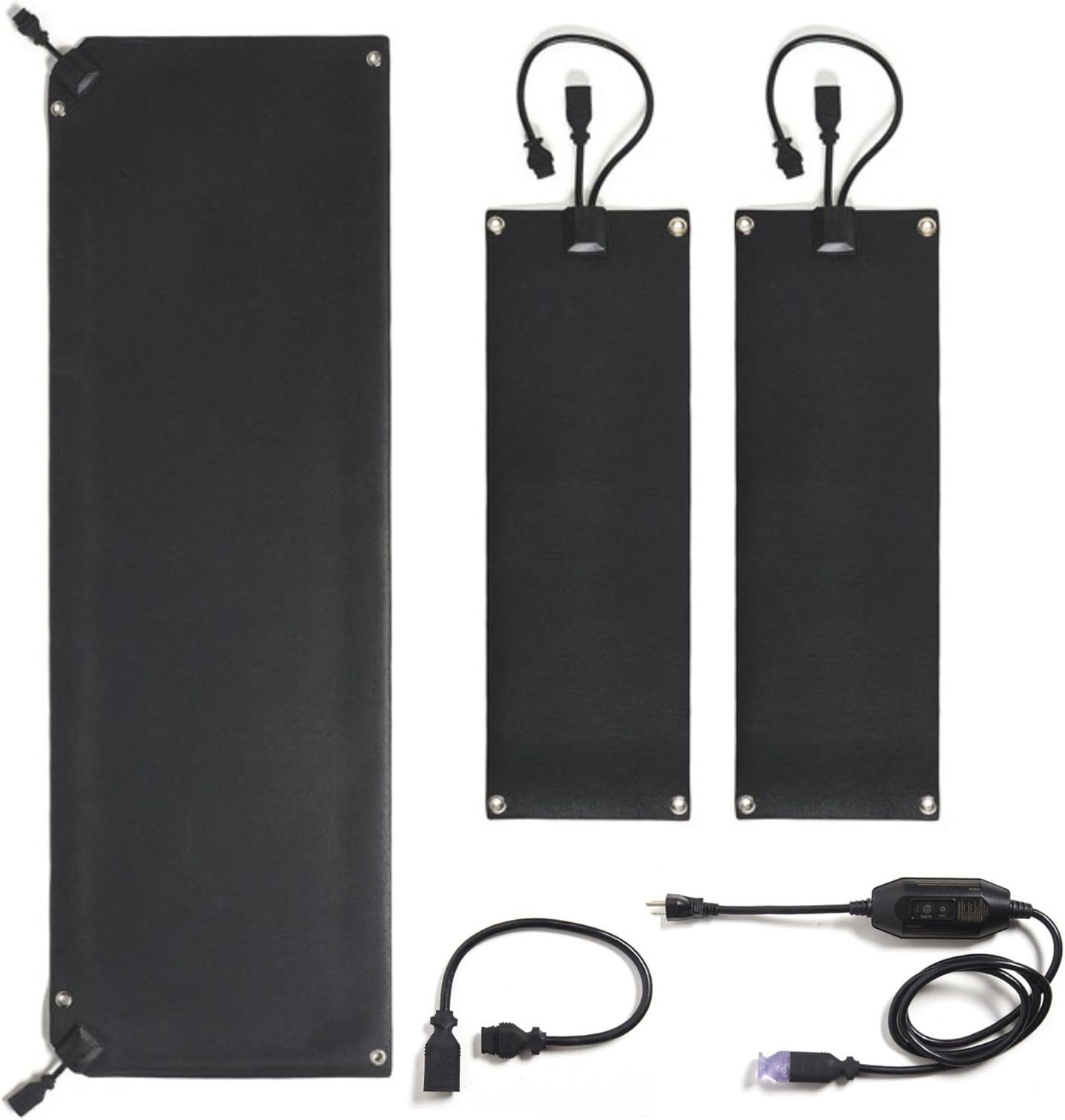 HeatTrak Heated Snow Melting Mats Starter Kit | 1 Walkway Mat, 2 Stair Mats, 1 Power Unit, and 1 Cable Extender | Heated Outdoor Mats for Walkway and Stairs