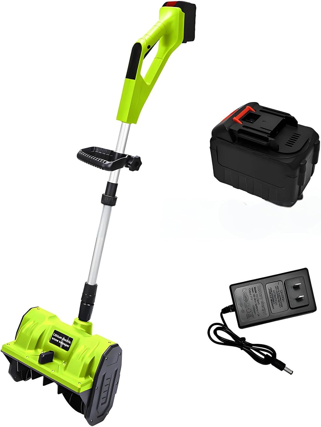 Electric Snow Shovel, Foldable Snow Blower, Easy on Your Back, Snow Thrower with Double Safety Switch, for Driveway Winter Snow Removal(One Batteries)