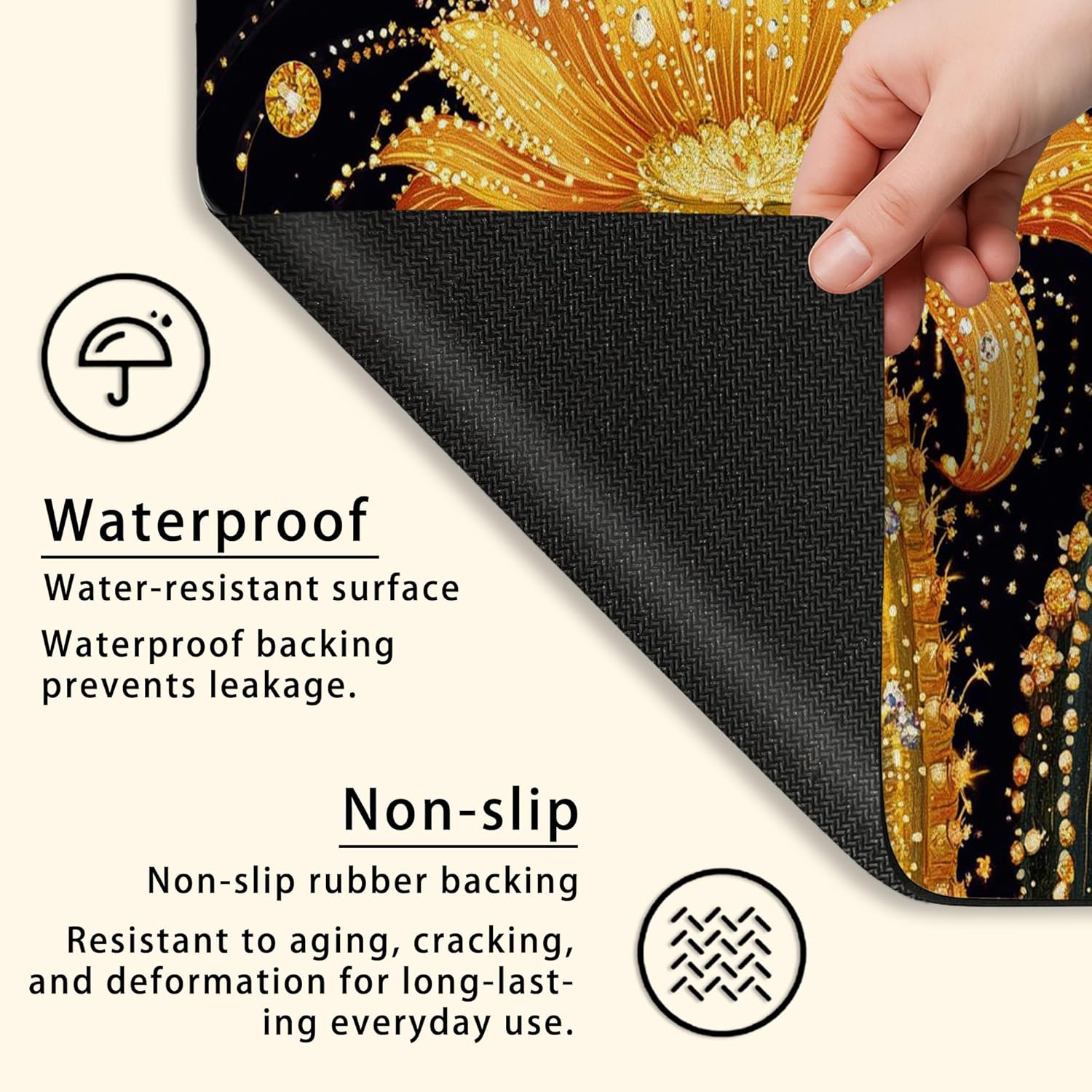 Cactus Washer Dryer Top Protector Mat, Vibrant Desert Floral Laundry Machine Dust Covers, Spring Rubber Anti-slip Waterproof Washer And Dryer Mats for Laundry Room 24x24 Inch