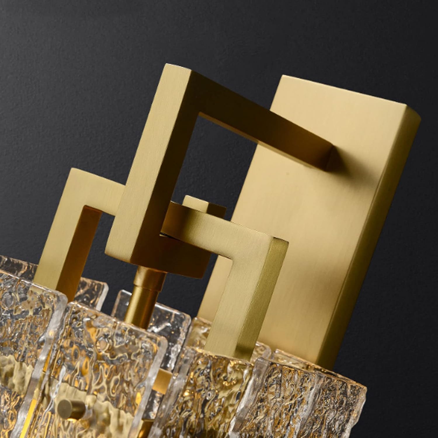 Glass Shade Modern Brass Bedside Wall Sconce Mirror,Household