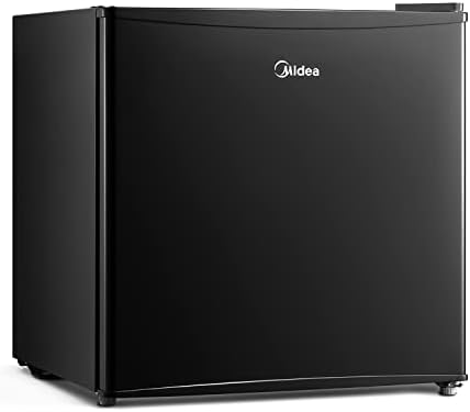 Midea WHS-65LB1 Compact Single Reversible Door Refrigerator, 1.6 Cubic Feet(0.045 Cubic Meter), Black & TOSHIBA EM131A5C-BS Countertop Microwave Ovens 1.2 Cu Ft, 12.4