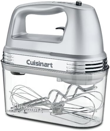 Cuisinart HM-90BCS Power Advantage Plus 9-Speed Handheld Mixer with Storage Case, Brushed Chrome & Pyrex Glass Measuring Cup Set (3-Piece, Microwave and Oven Safe),Clear