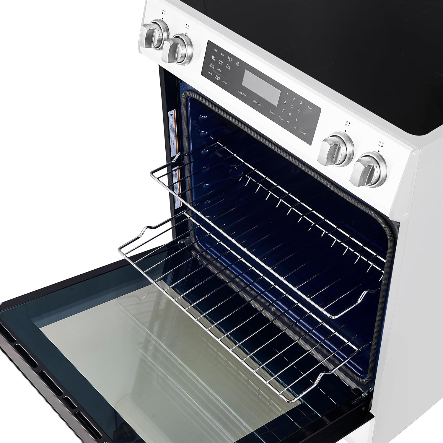 Forno Donatello 30-Inch Freestanding Induction Range, 5.0 cu.ft. – Espresso Finish with Antique Brass & Stainless Handle – LED Touch Screen, 4 Elements, Convection Oven – Model FFRBI6468-30E