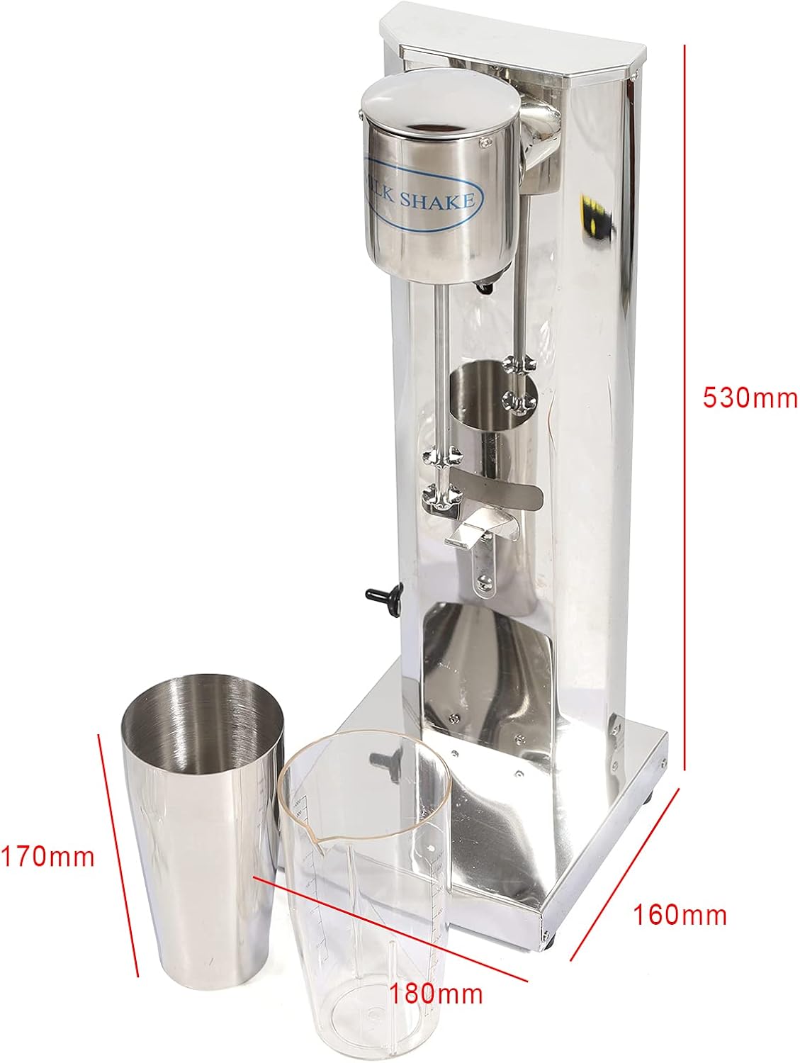 110V 180W Electric Drink Mixer Milkshake Blender Commercial Milkshake Maker Machine Single Head Milk Shake Mixer Electric Smoothie Maker Machine