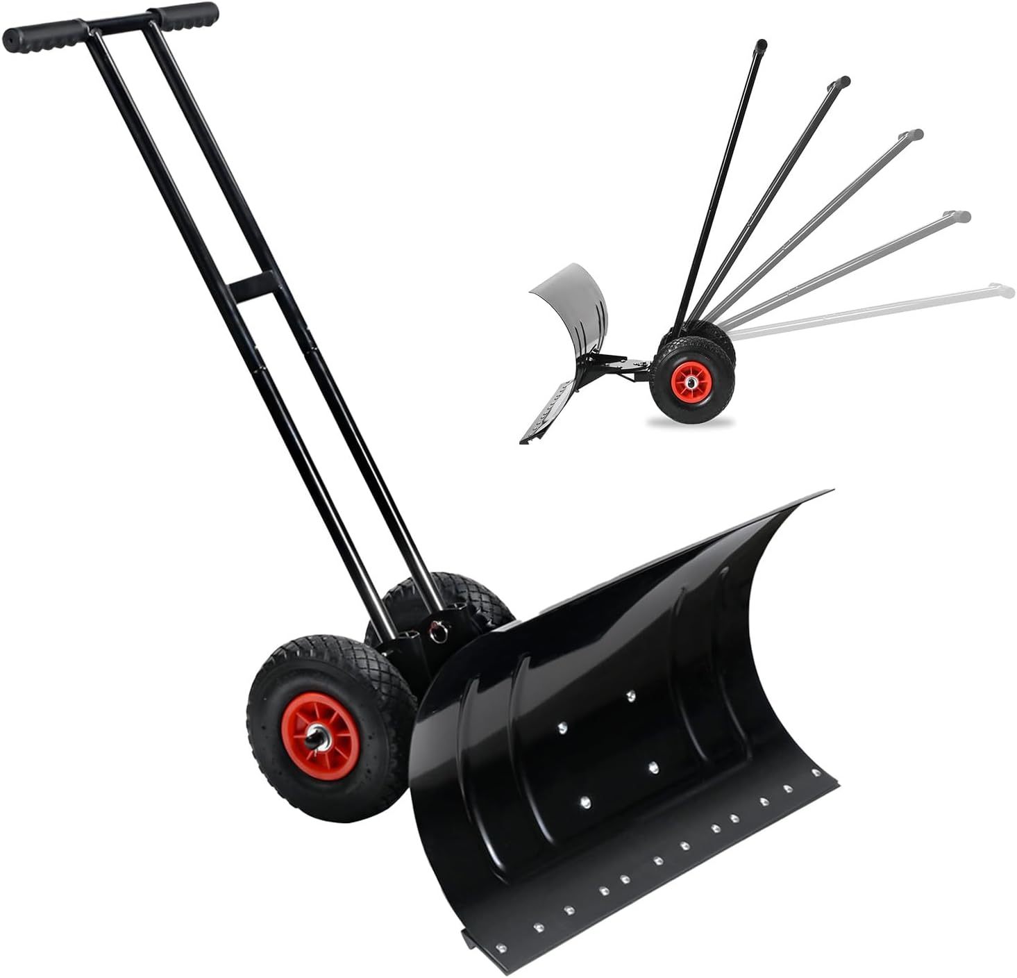 Leero Snow Shovel Wheeled, Large 29