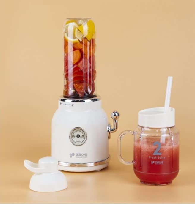 Rectangular Type Retro Mini Blender Tritan BPA BPA Free Jar Smoothie Ice Crush Blender 600mL Capacity KM-112 Ivory Color 220v