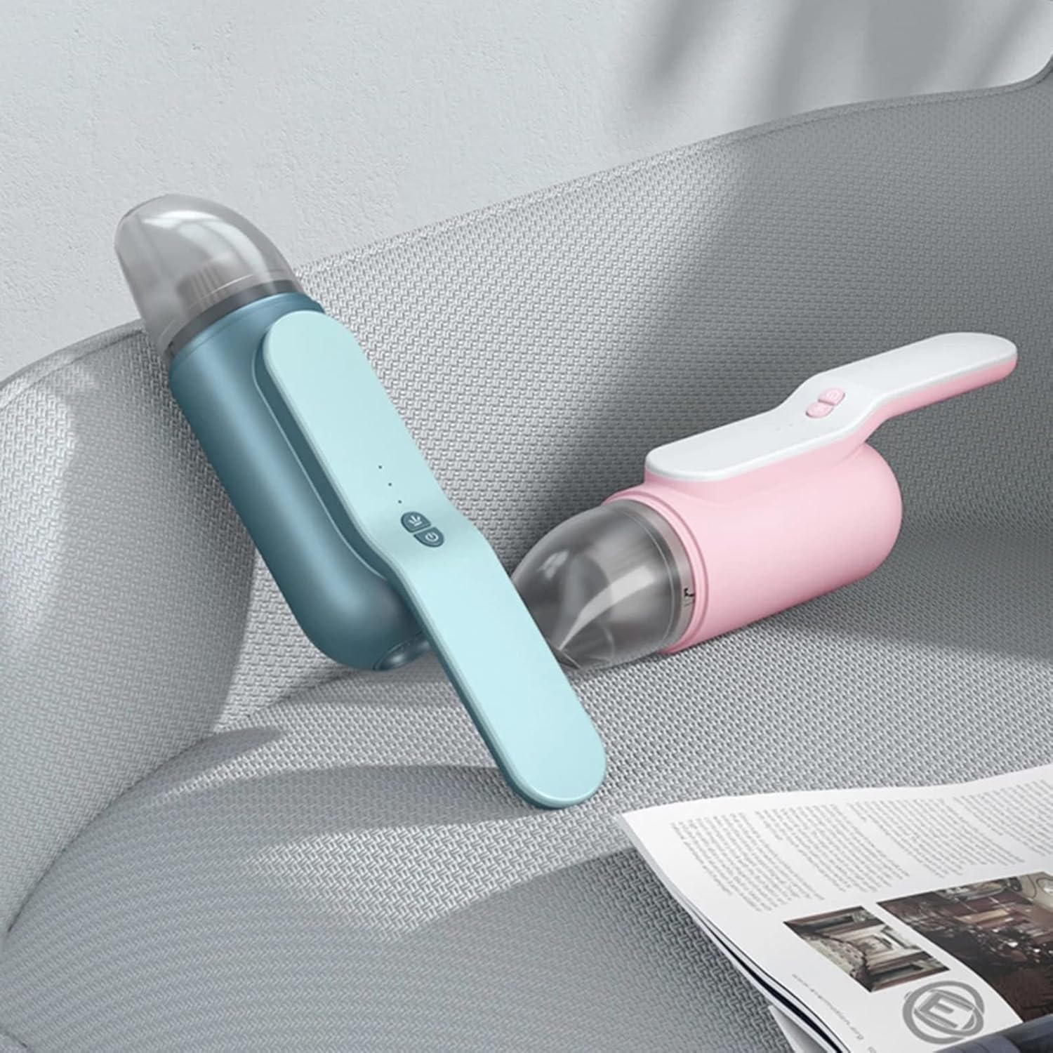 13000PA Car Vacuum Cleaner Wireless Charging Handheld Mini Vacuum Cleaner Portable Multifunction Vacuum Cleaner for Home Office,Pink