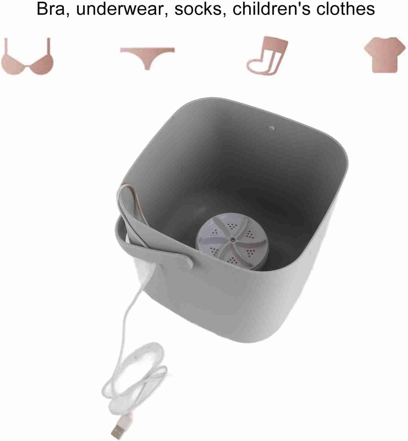 Mini Washing Machine 3.8L, Portable Turbine Washing Machine Noise Reduction USB Powered Laundry Washer for Underwear, Baby Clothes, Sock, Small Delicates