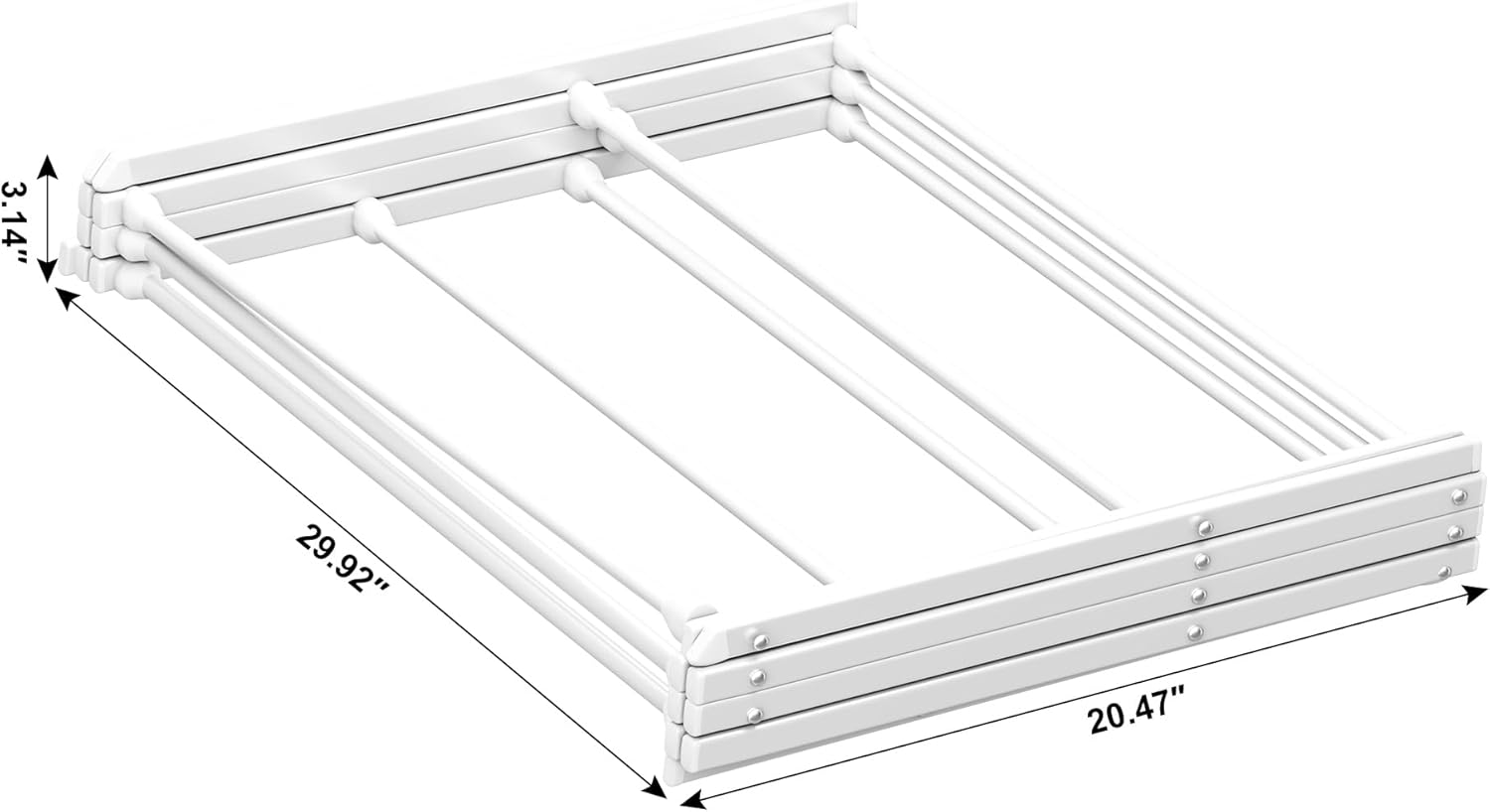 Homeiju Foldable Clothes Drying Rack for Laundry, Heavy Duty Drying Rack Clothing, Collapsible Folding Laundry Dryer, Easy Assembly, Space Saving Household Indoor Outdoor Use, White