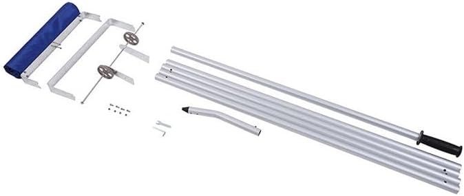 Roof Rake Snow Remover with Slide Tarp and Roller Head, Extension Pole Roof Snow Clearing Tool, for Home, Shed, Shop, Barn