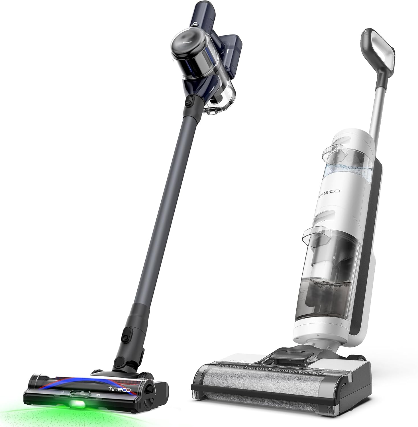 Tineco iFLOOR 3 Breeze Complete Wet Dry Vacuum Mop Pure One S50 Pro Cordless Stick Vacuum Cleaner with 180° Foldable Tube, Long Run Time Stick Vacuum