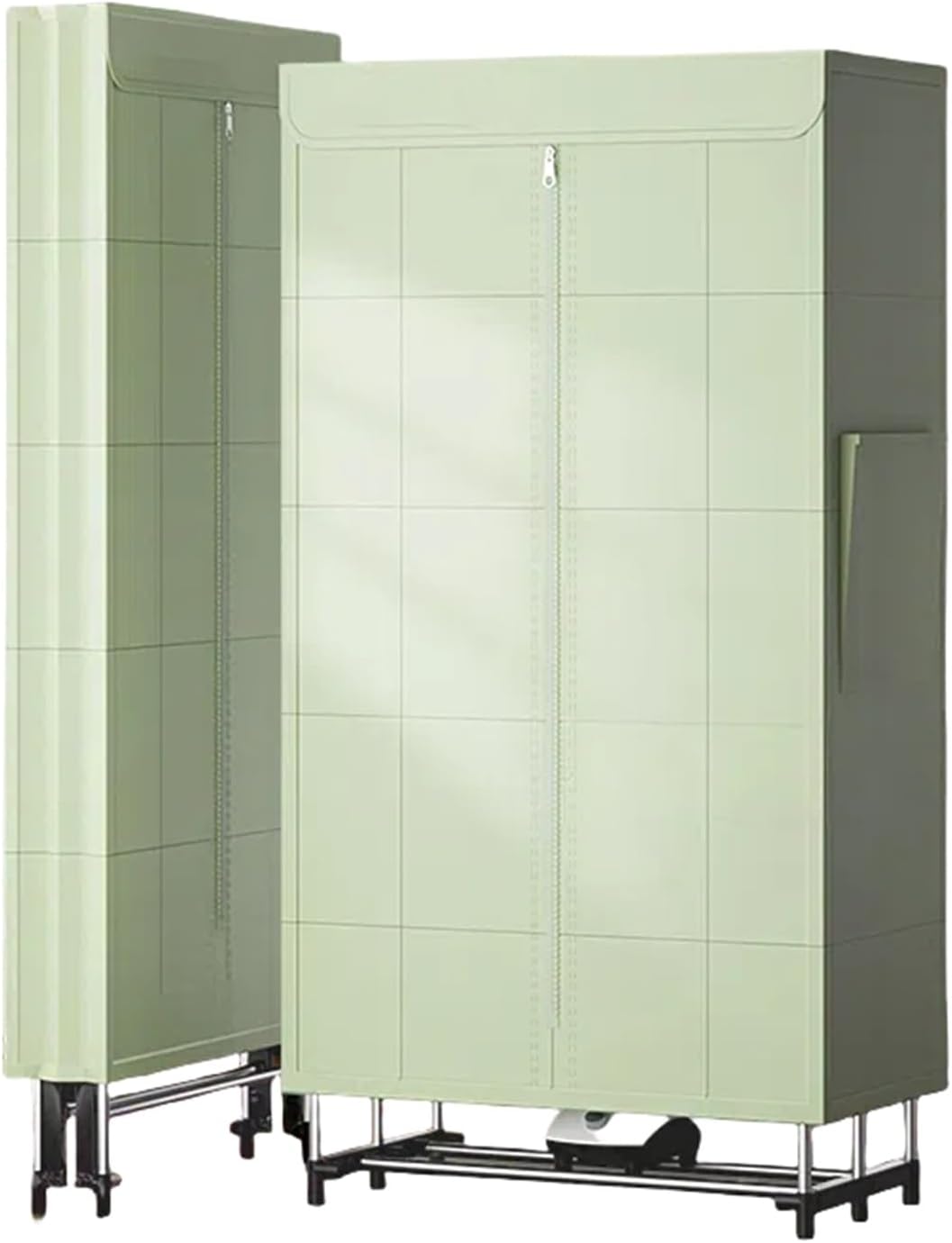 Portable Clothes Dryer 220V 3 Tier Foldable Dryer, Home Folding Clothes Dryer, Adjustable Timer, Low Noise, Energy Efficient Clothes Dryer for Home, Laundry Room, Apartment(Light Green)