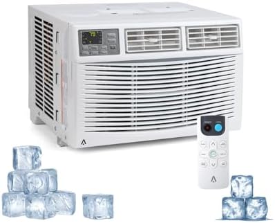 8000 BTU WiFi Window Air Conditioner for Bedrooms & Small Rooms - Remote & App Control, Ultra Quiet (53 dB), 3 Fan Speeds, Sleep Mode, Energy Star, White